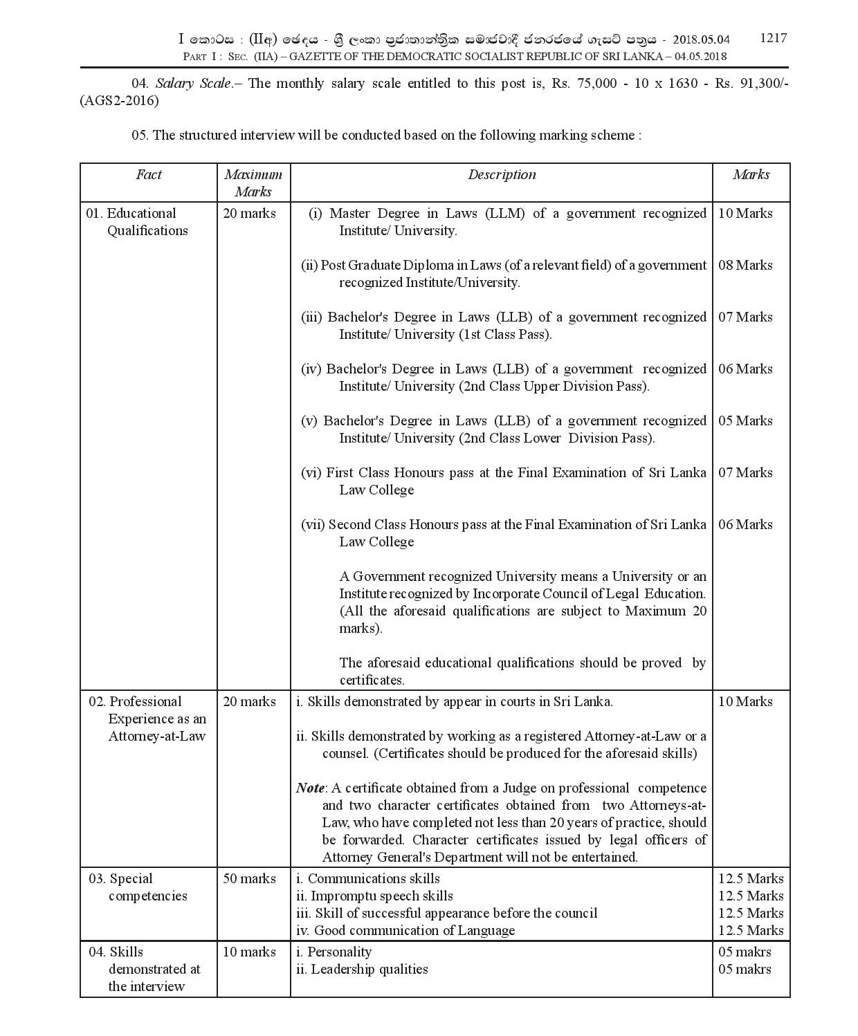 State Counsel - Attorney General's Department